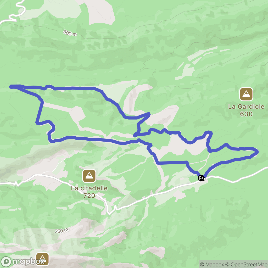 Vauvenargues : carte du parcours de randonnée - France