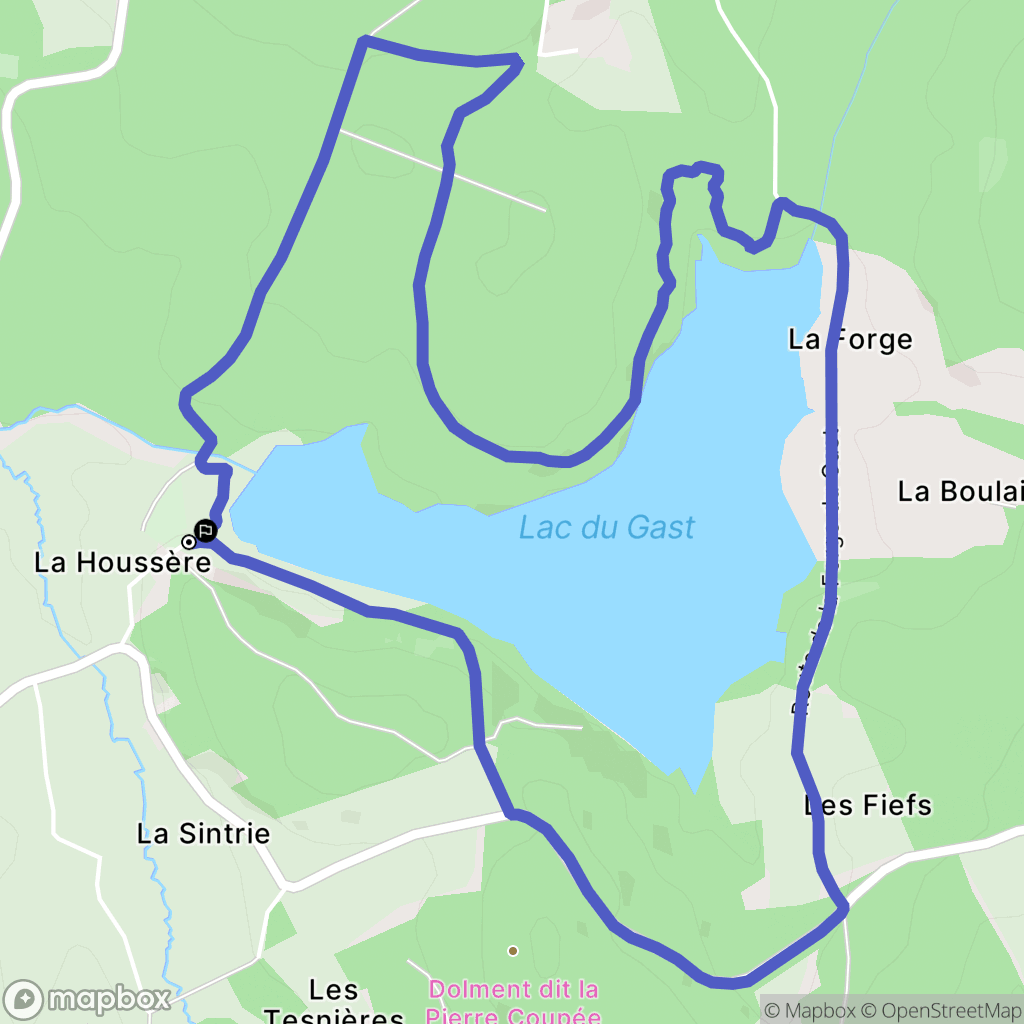 Le Gast : carte du parcours de randonnée - France