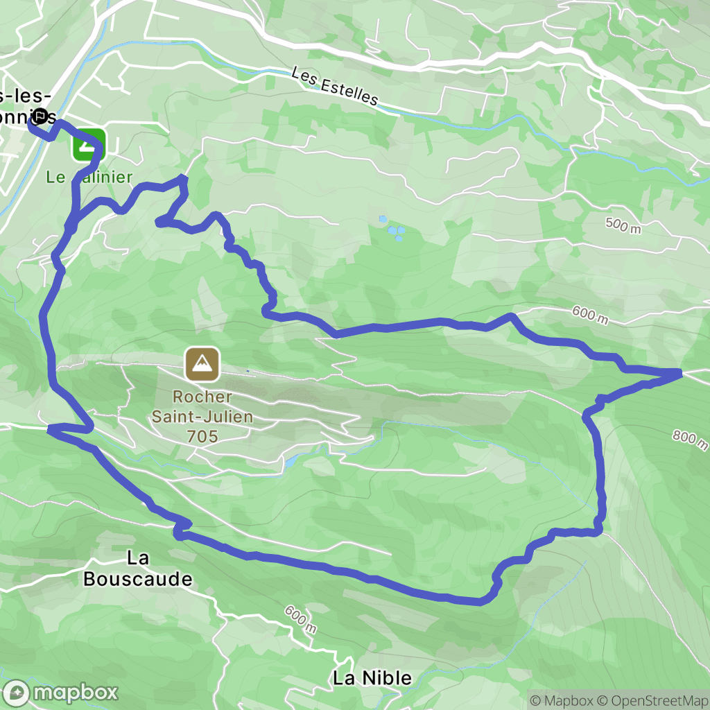 Buis-les-Baronnies : carte du parcours de randonnée - France