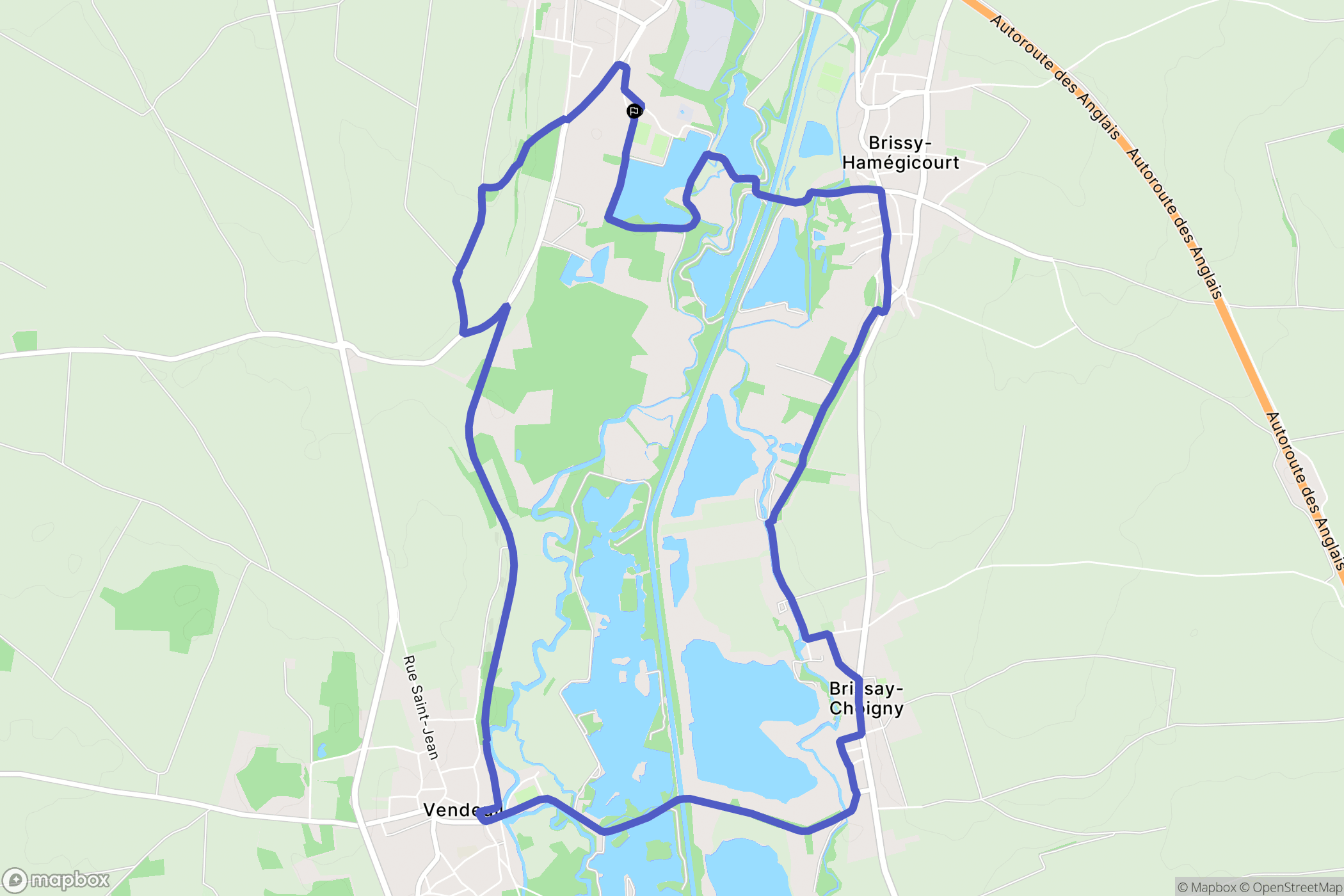 Moÿ-de-l'Aisne : carte du parcours de randonnée - France