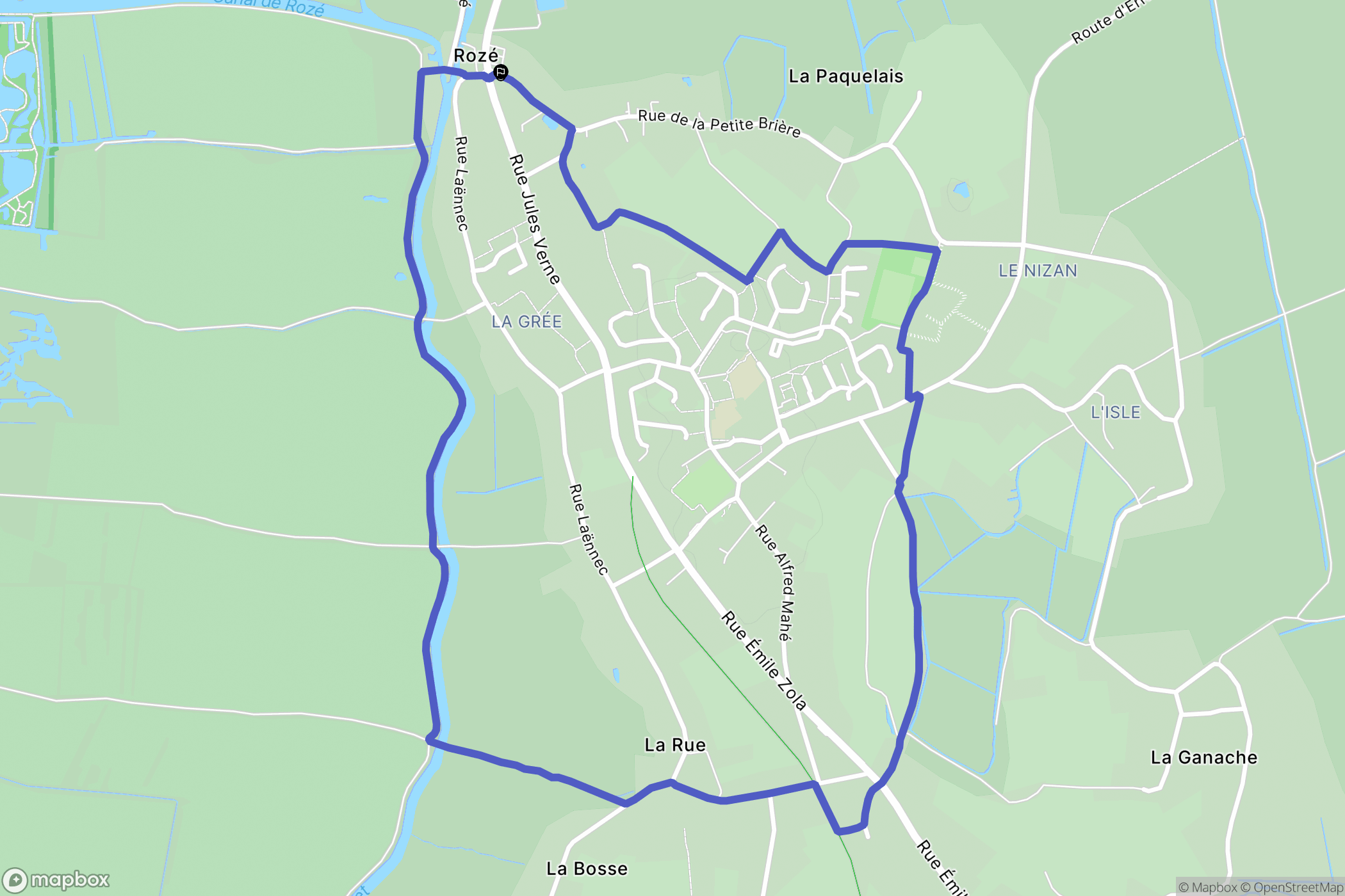 Saint-Malo-de-Guersac : carte du parcours de randonnée - France