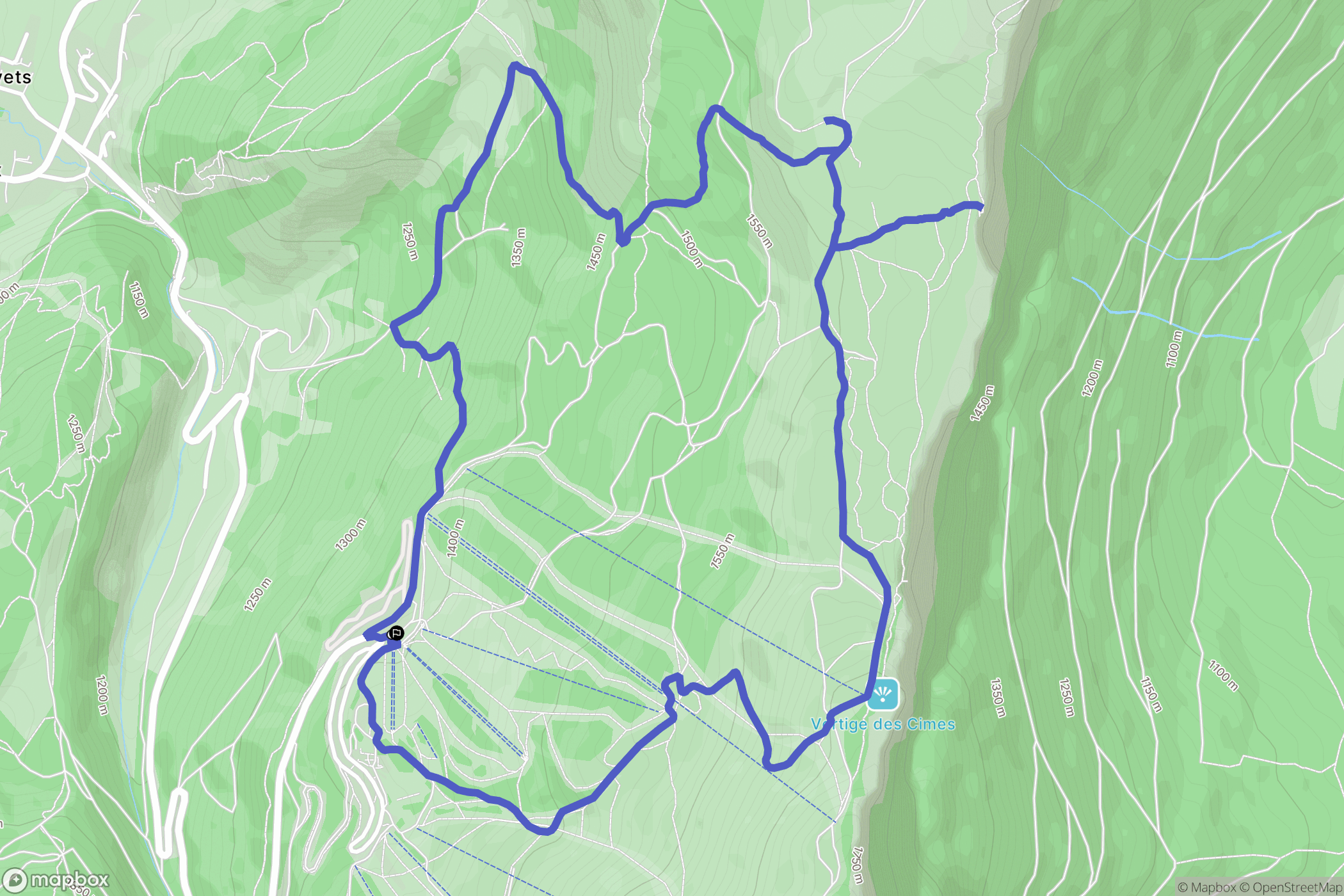 Lans-en-Vercors : carte du parcours de randonnée - France