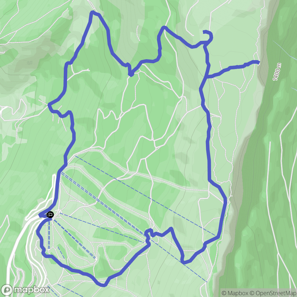 Lans-en-Vercors : carte du parcours de randonnée - France