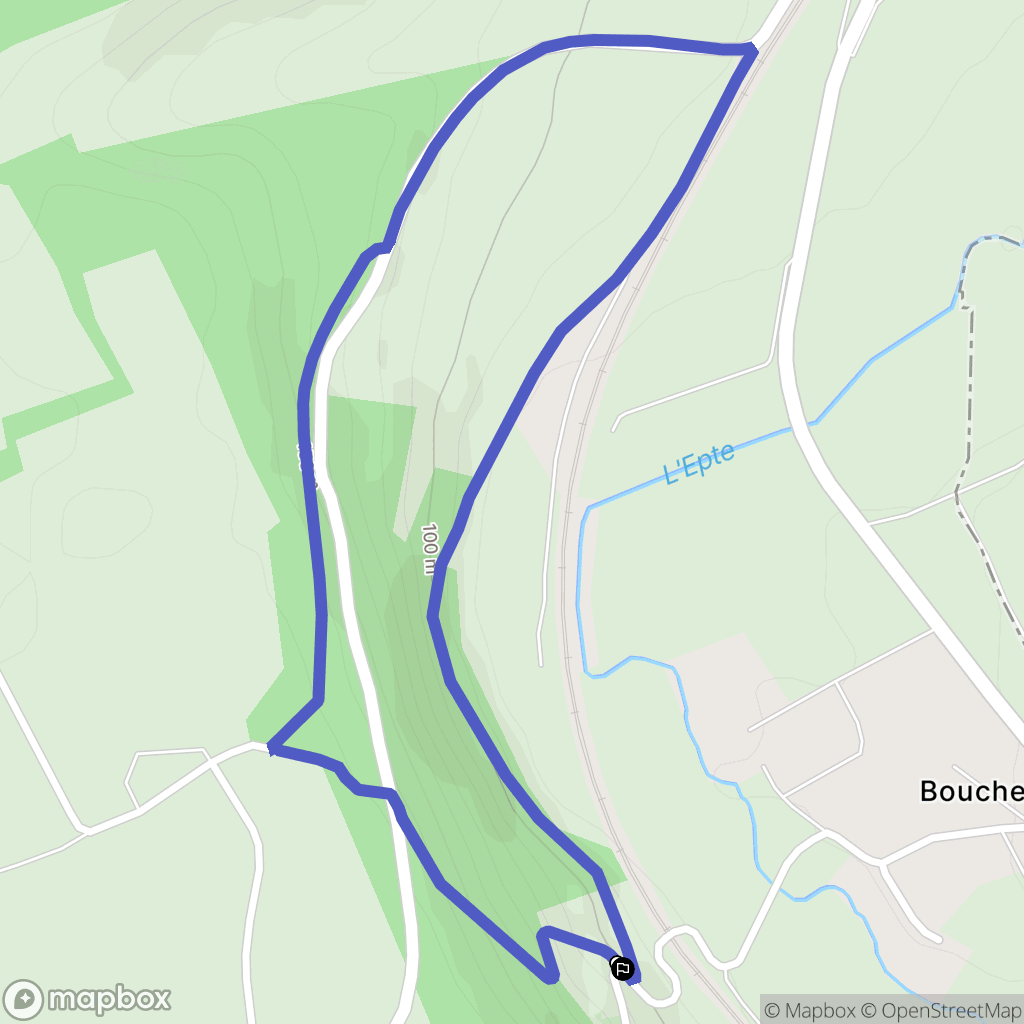 Bouchevilliers : carte du parcours de randonnée - France