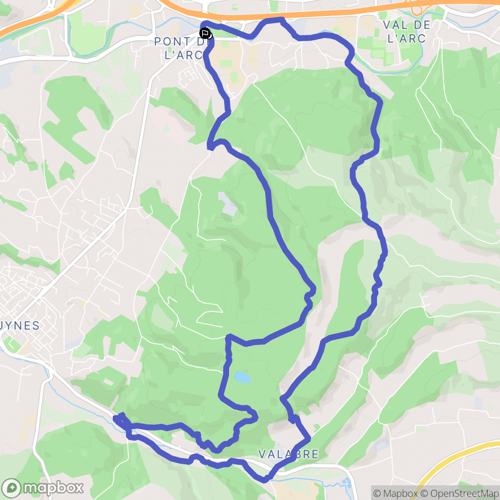 Aix-en-Provence : carte du parcours de randonnée - France
