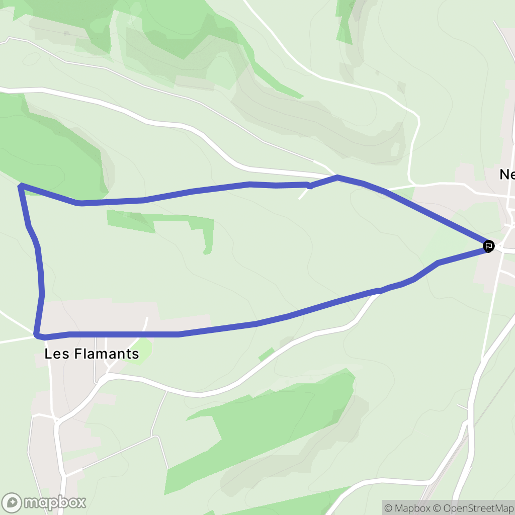 Neuf-Marché : carte du parcours de randonnée - France