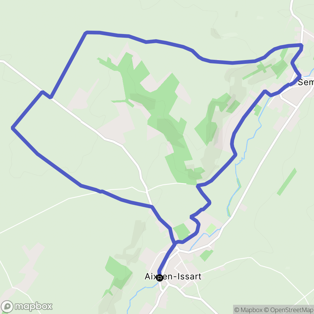 Aix-en-Issart : carte du parcours de randonnée - France