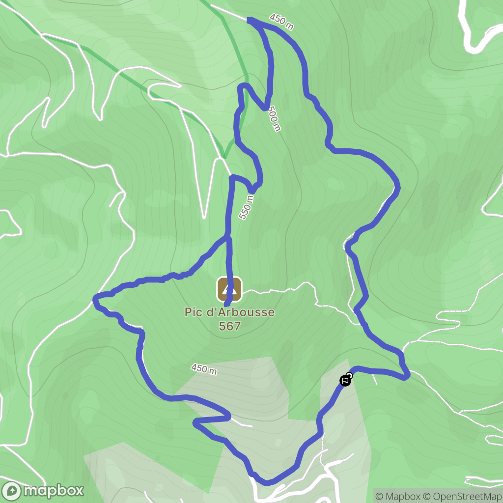 Saint-Jean-du-Gard : carte du parcours de randonnée - France