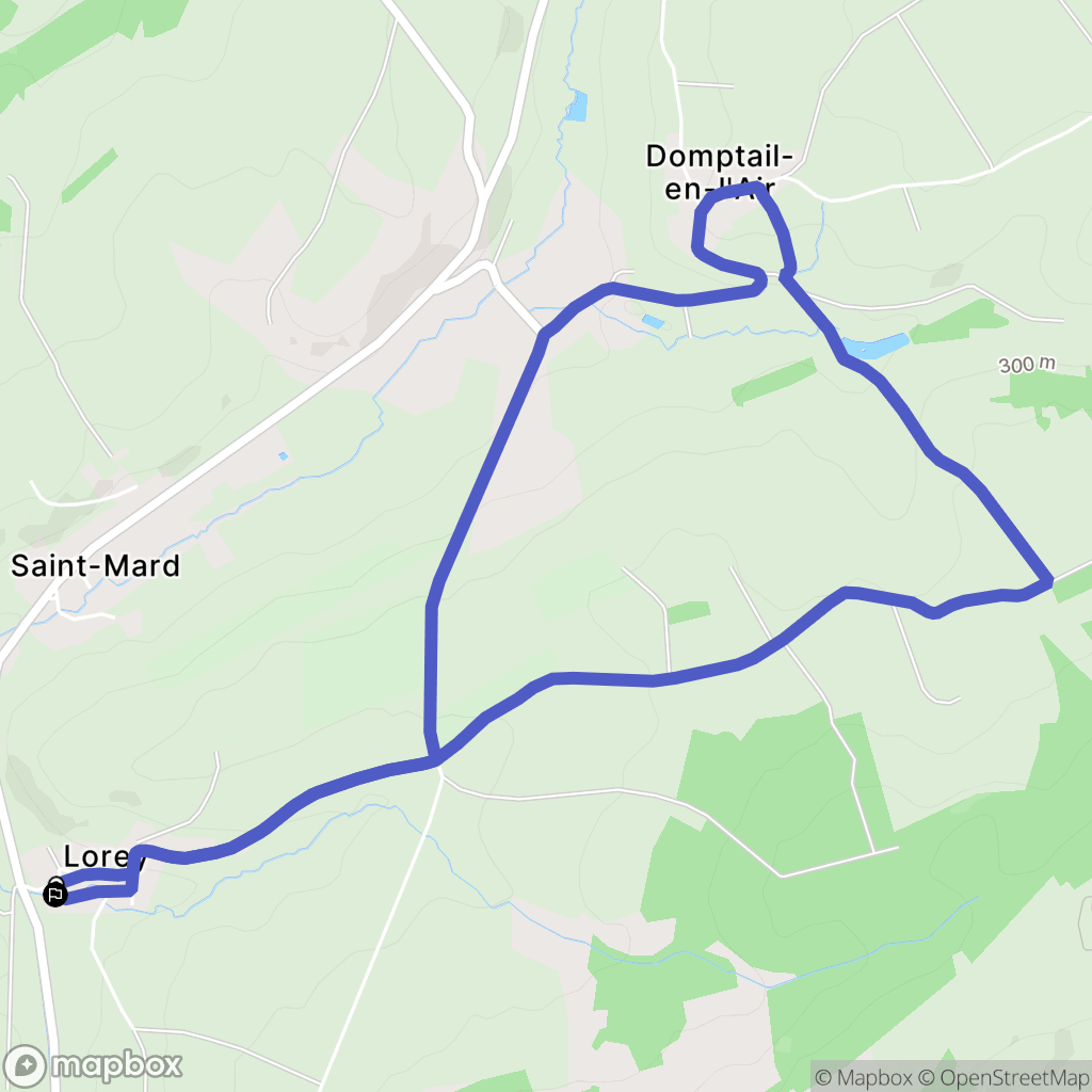 Lorey : carte du parcours de randonnée - France
