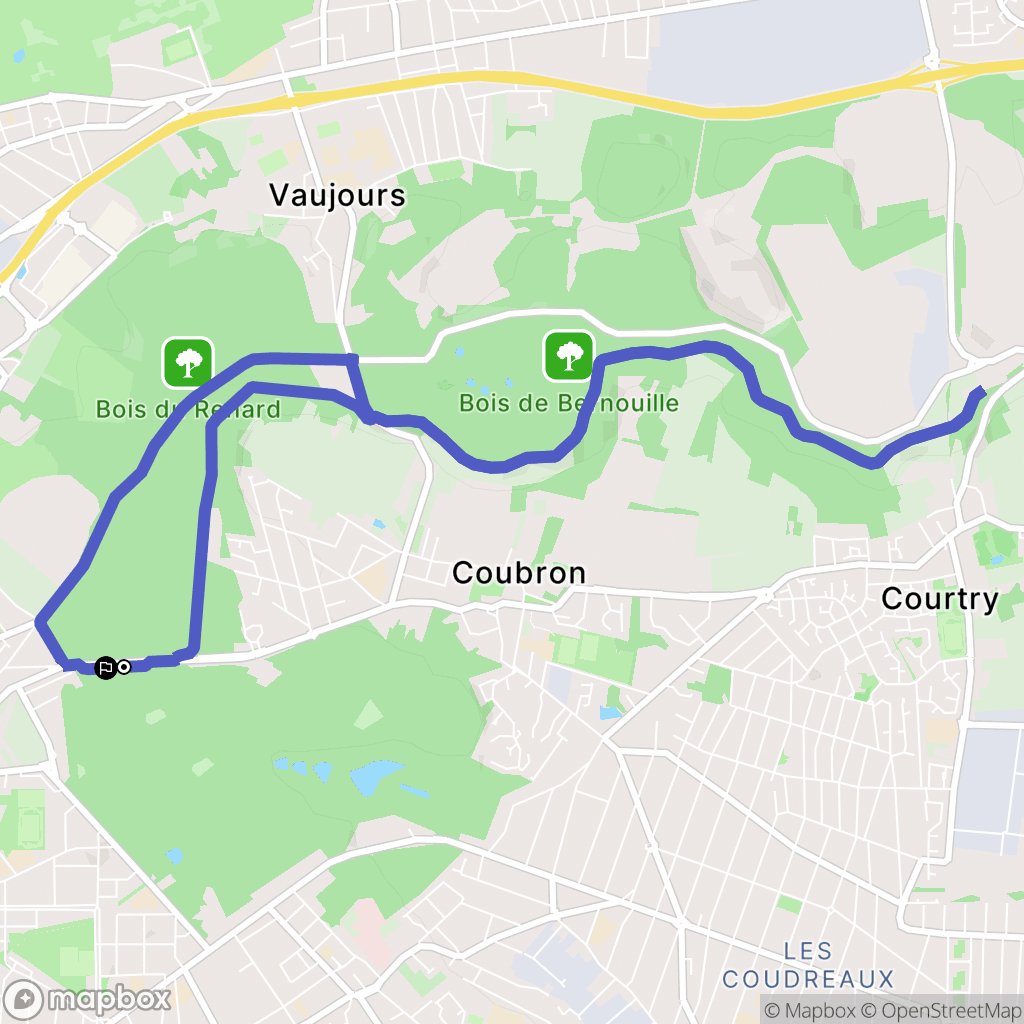 Clichy-sous-Bois : carte du parcours de randonnée - France