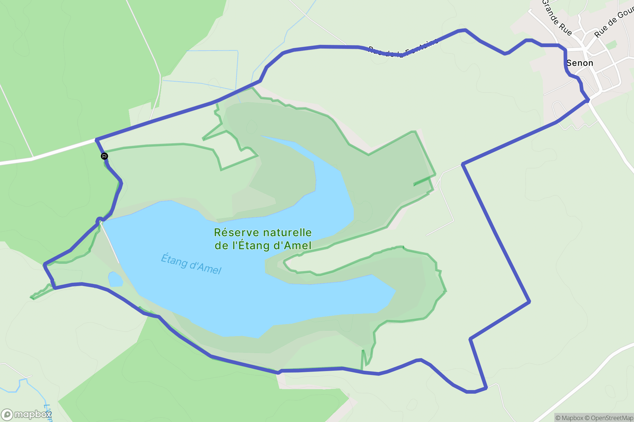 Senon : carte du parcours de randonnée - France