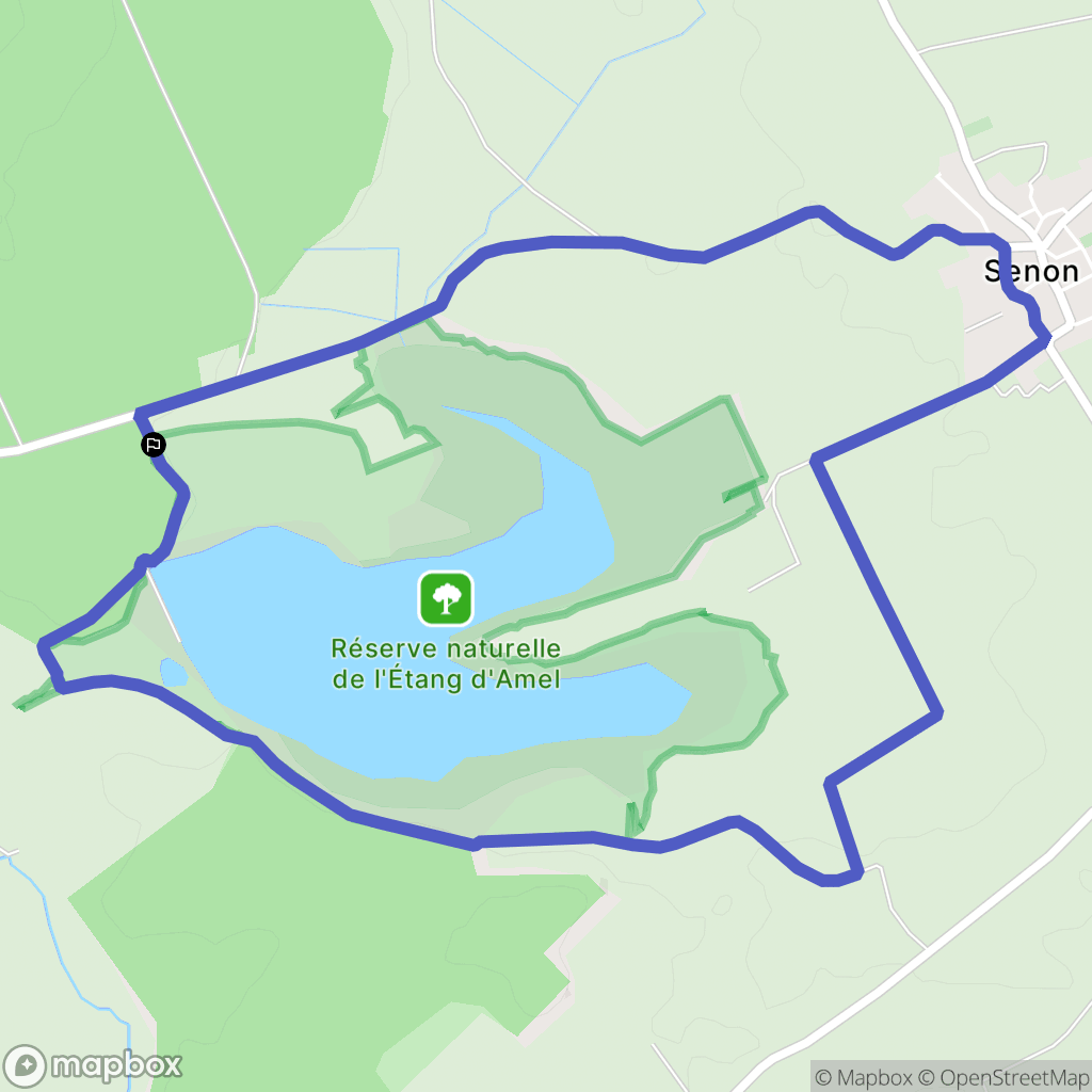 Senon : carte du parcours de randonnée - France