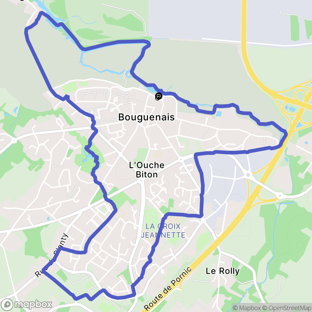 Bouguenais : carte du parcours de randonnée - France