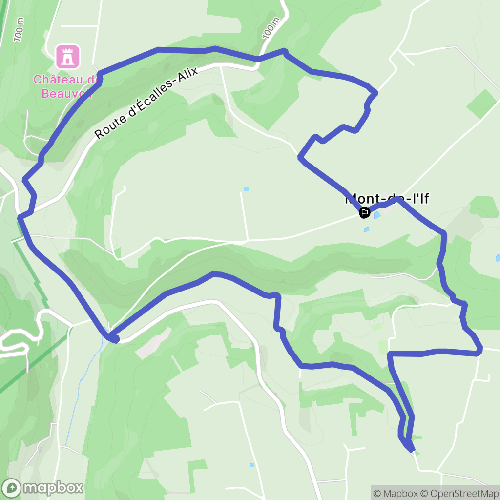 Saint-Martin de l'If (Mont-de-l'If) : carte du parcours de randonnée - France