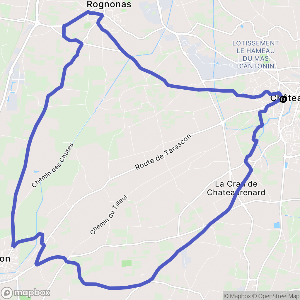 Châteaurenard : carte du parcours de randonnée - France