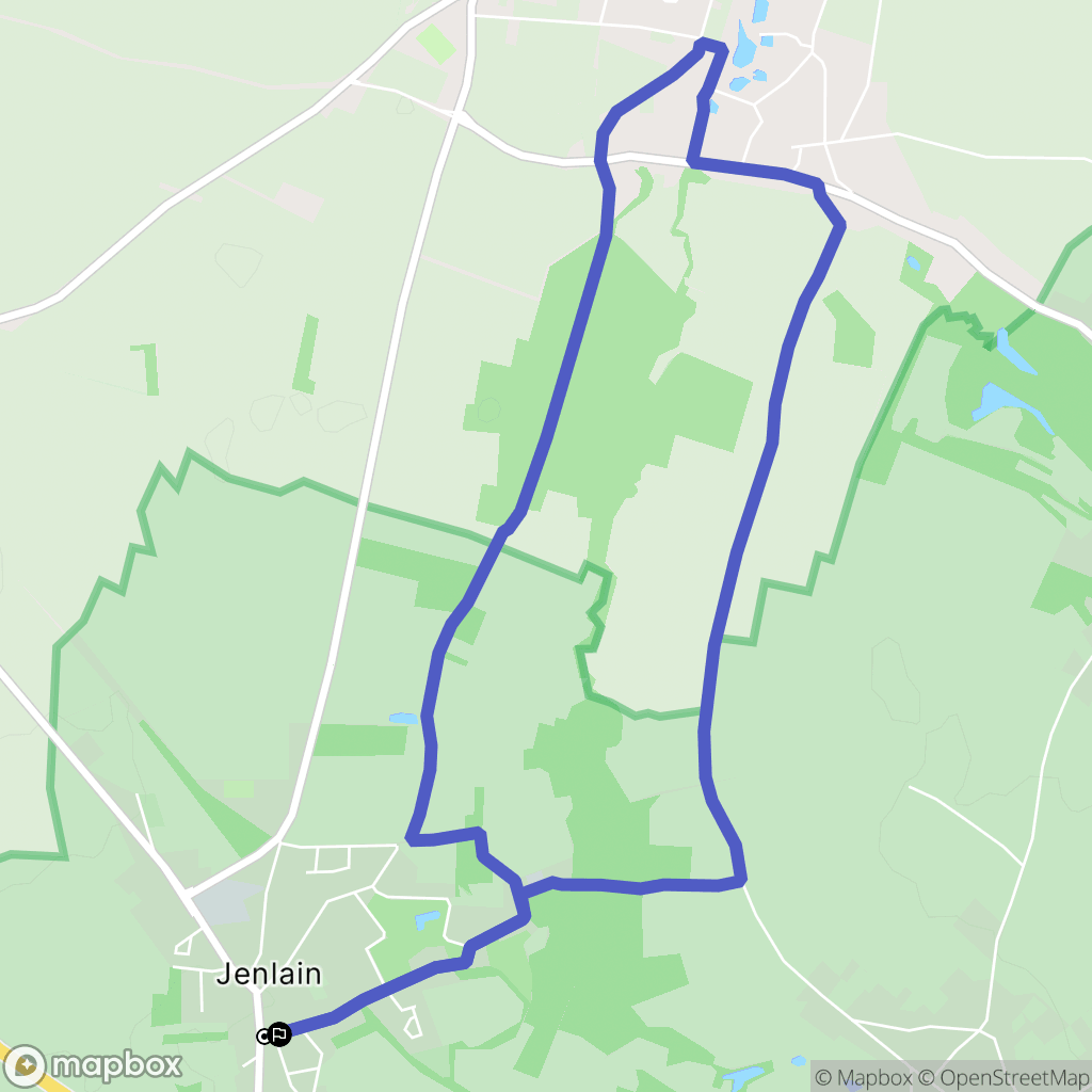 Jenlain : carte du parcours de randonnée - France