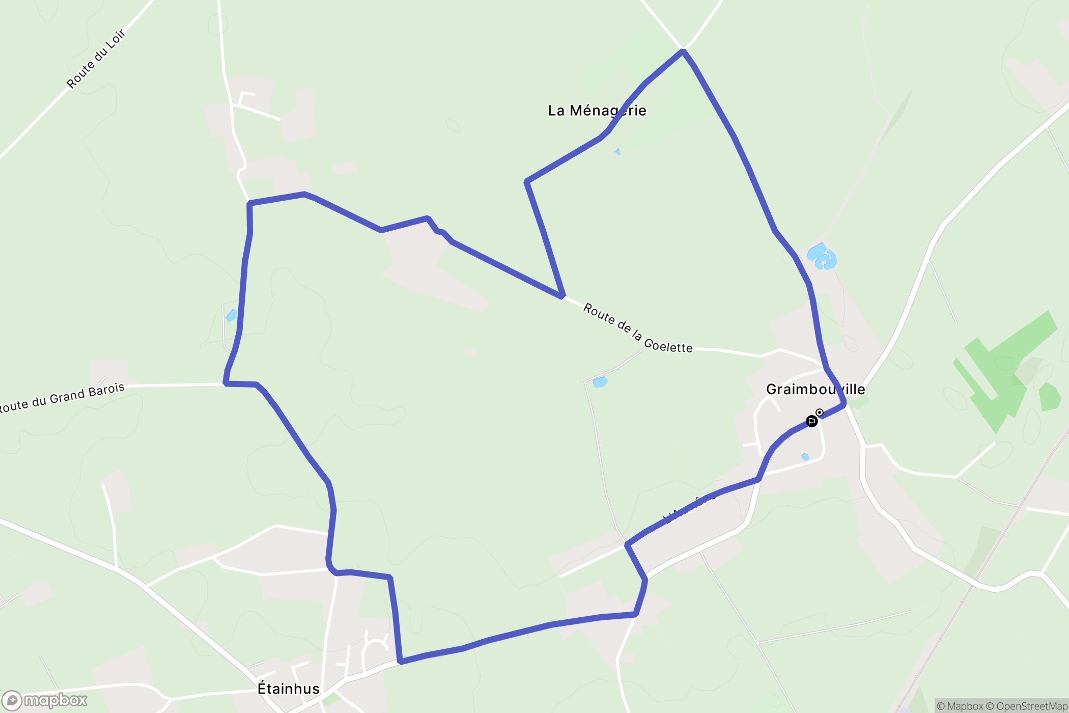 Graimbouville : carte du parcours de randonnée - France