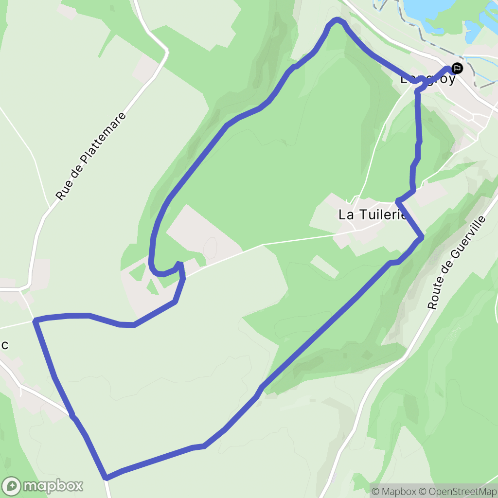 Longroy : carte du parcours de randonnée - France