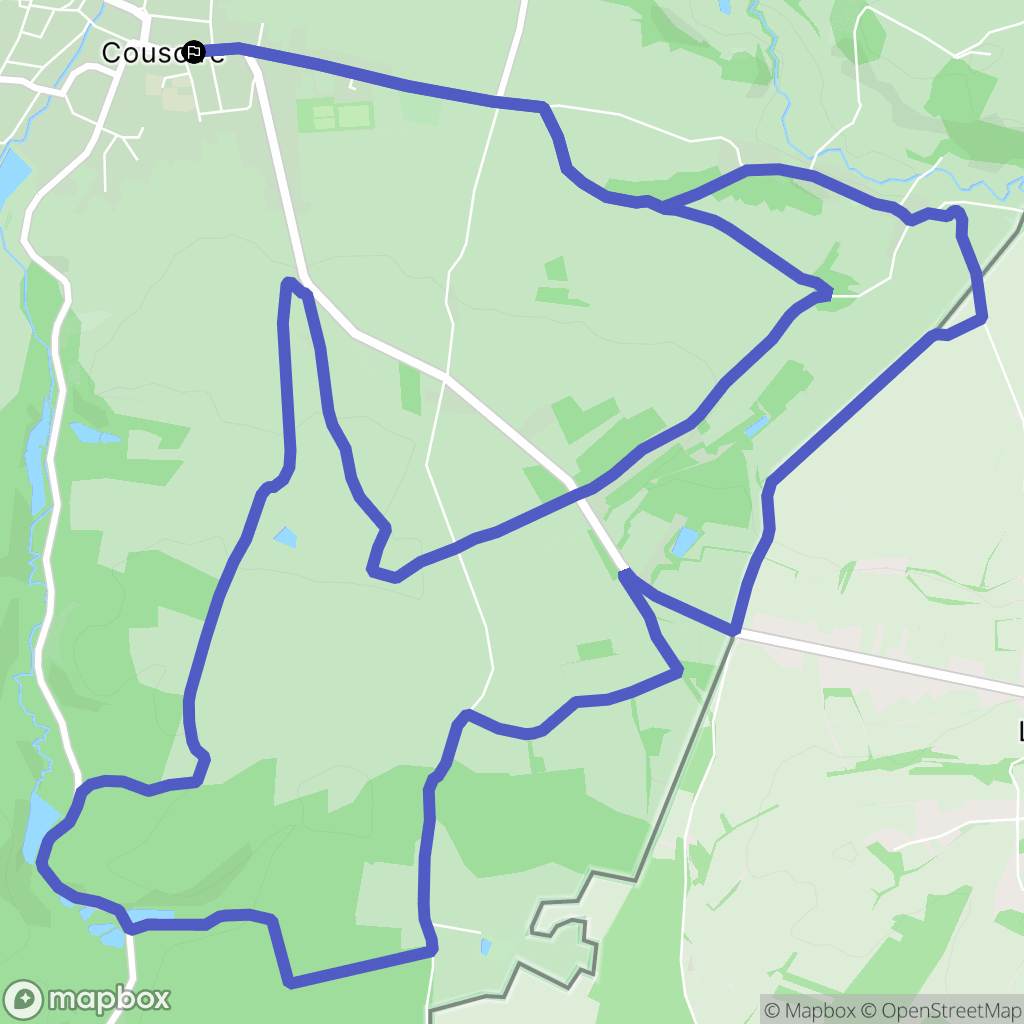 Cousolre : carte du parcours de randonnée - France