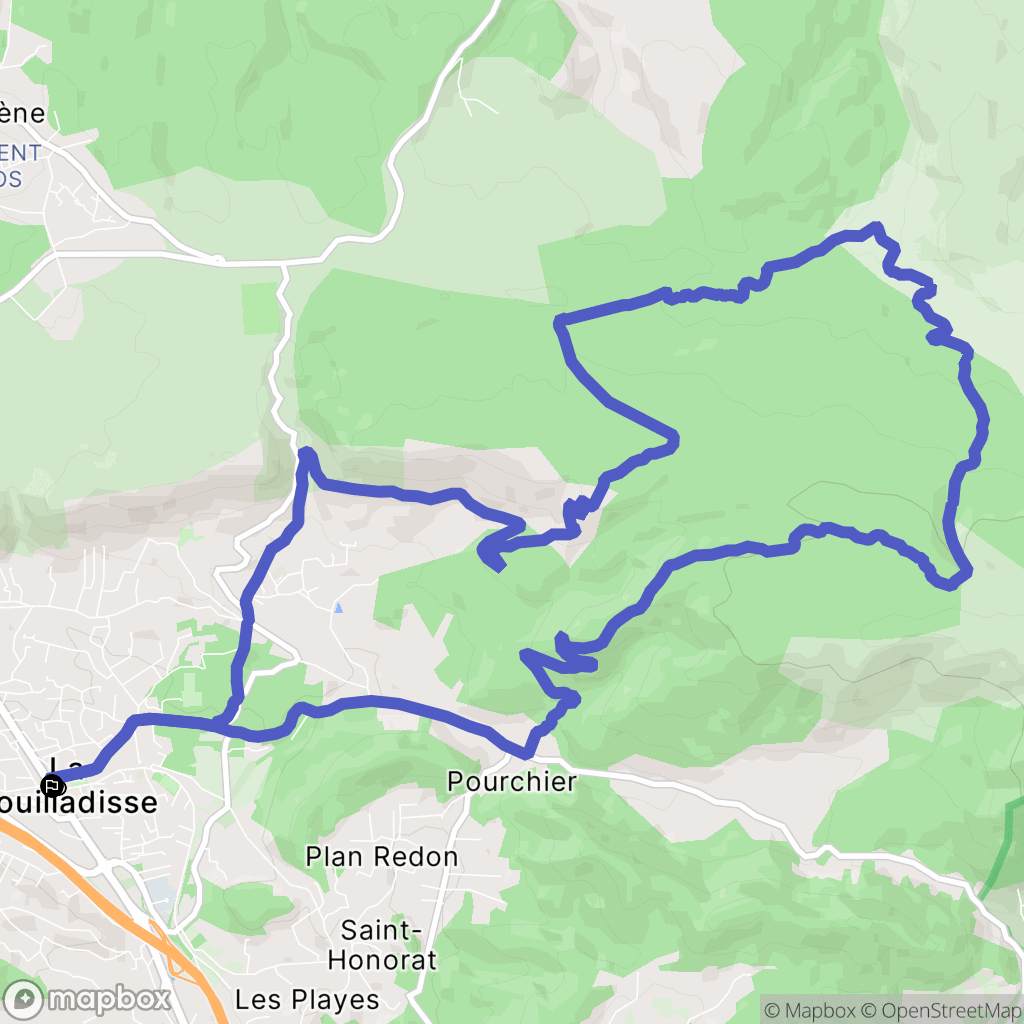 La Bouilladisse : carte du parcours de randonnée - France