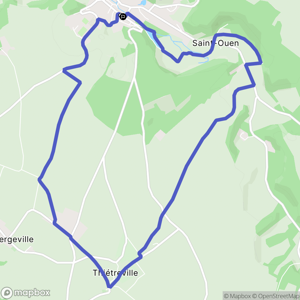 Valmont : carte du parcours de randonnée - France