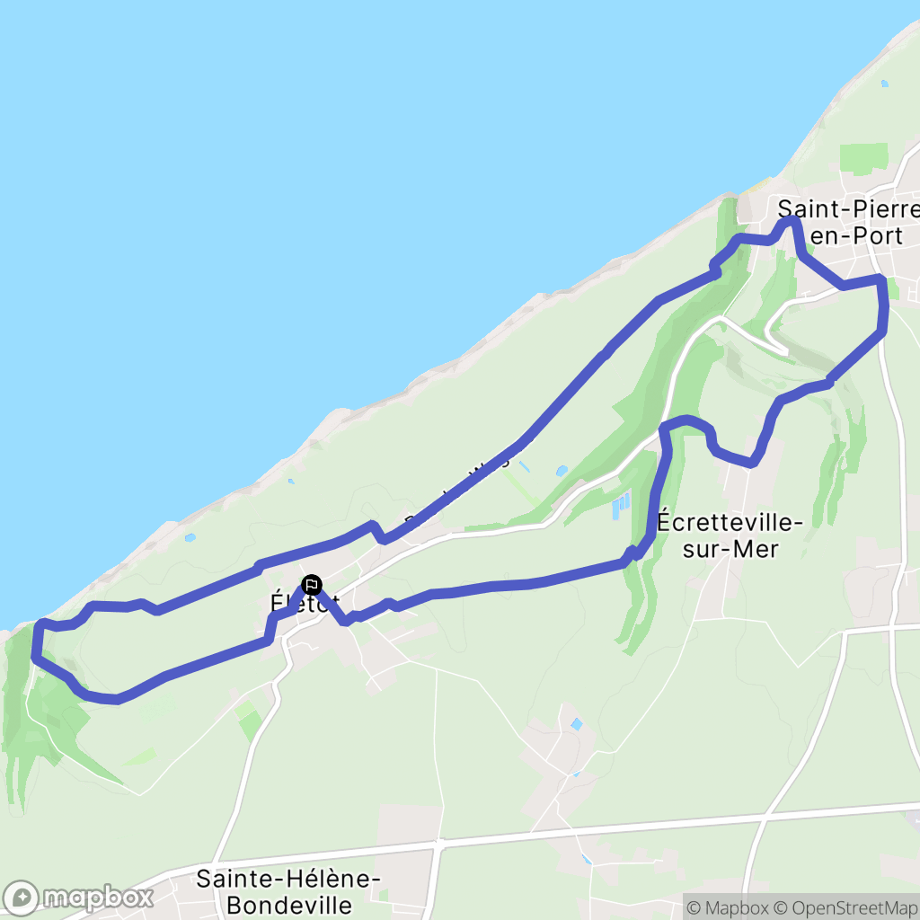 Eletot : carte du parcours de randonnée - France