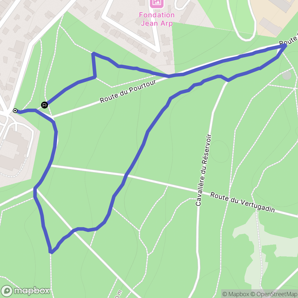 Clamart : carte du parcours de randonnée - France