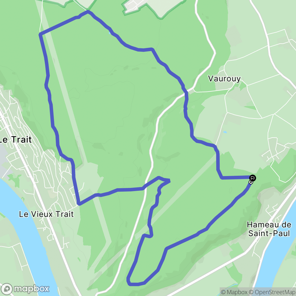 Duclair : carte du parcours de randonnée - France