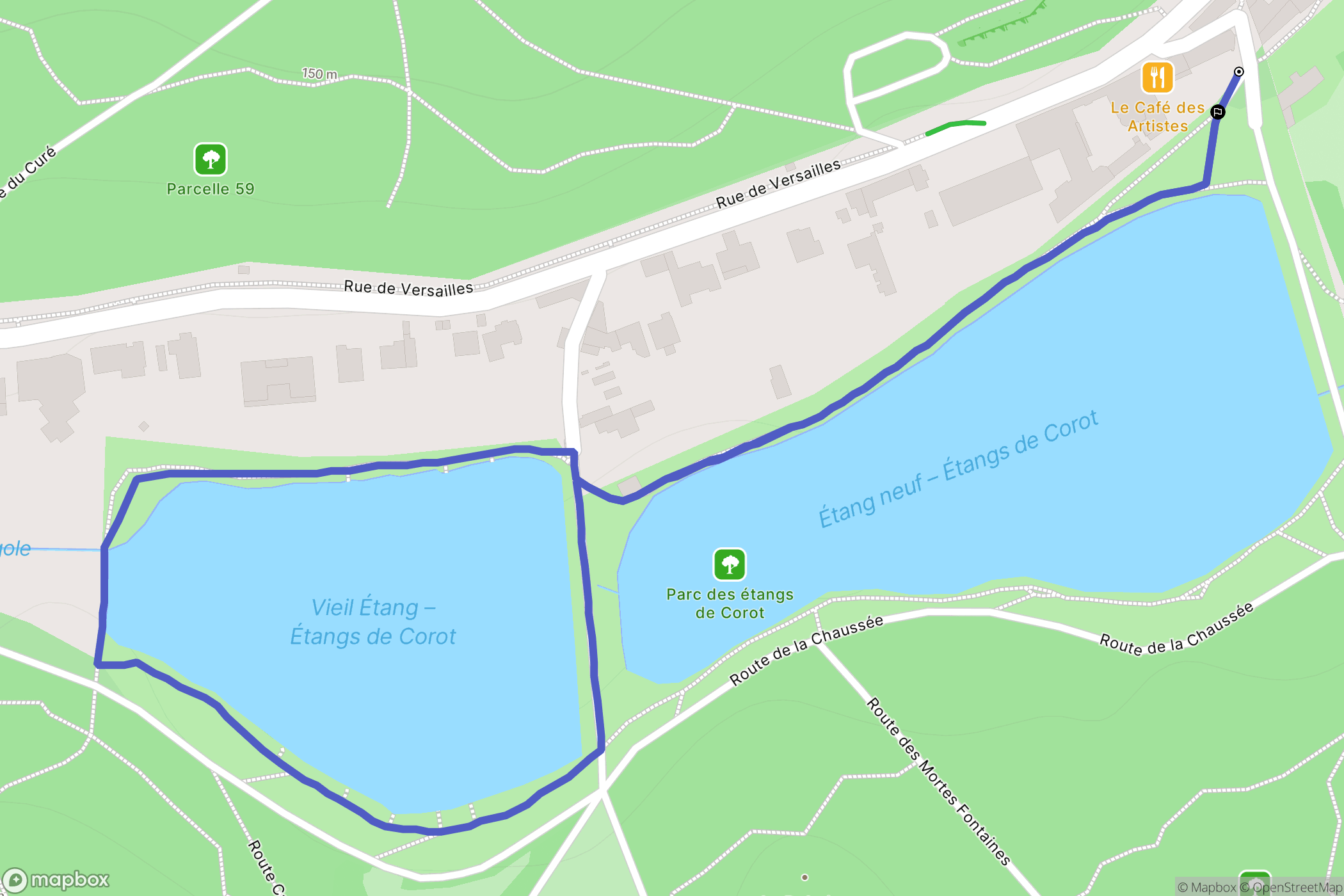 Ville-d'Avray : carte du parcours de randonnée - France