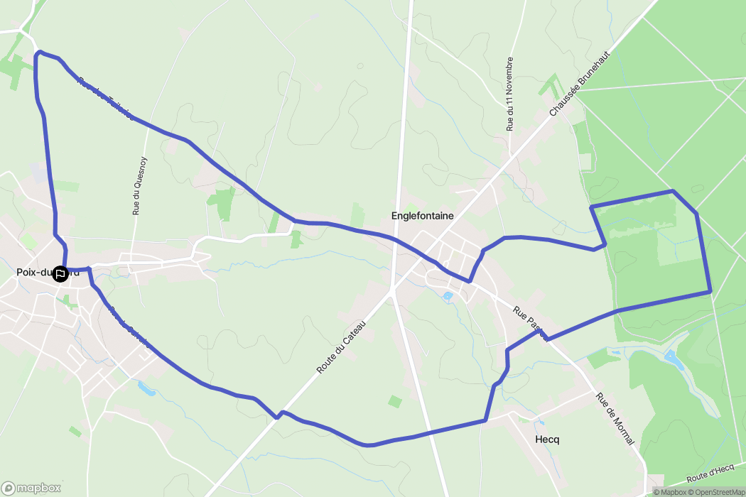 Poix-du-Nord : carte du parcours de randonnée - France