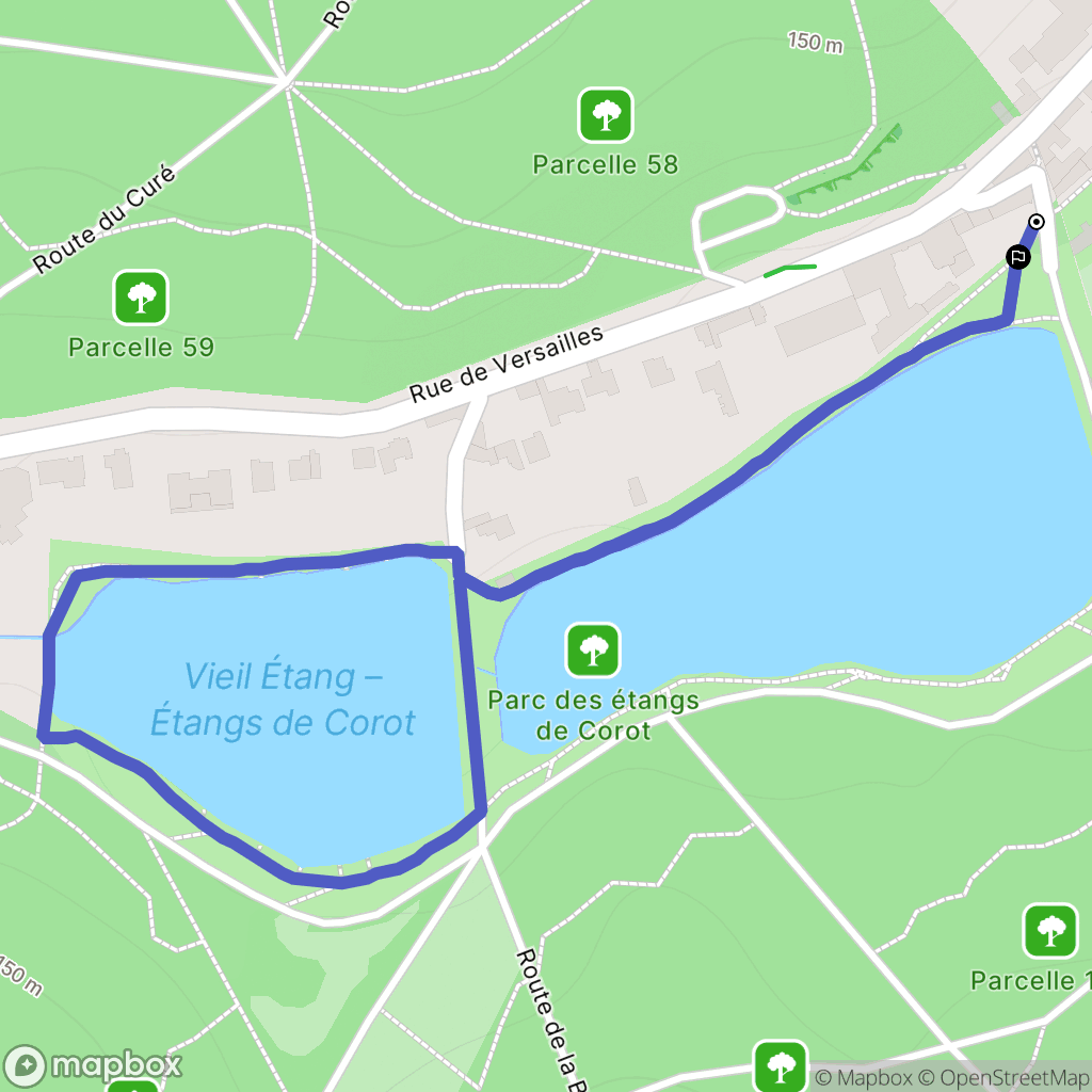 Ville-d'Avray : carte du parcours de randonnée - France