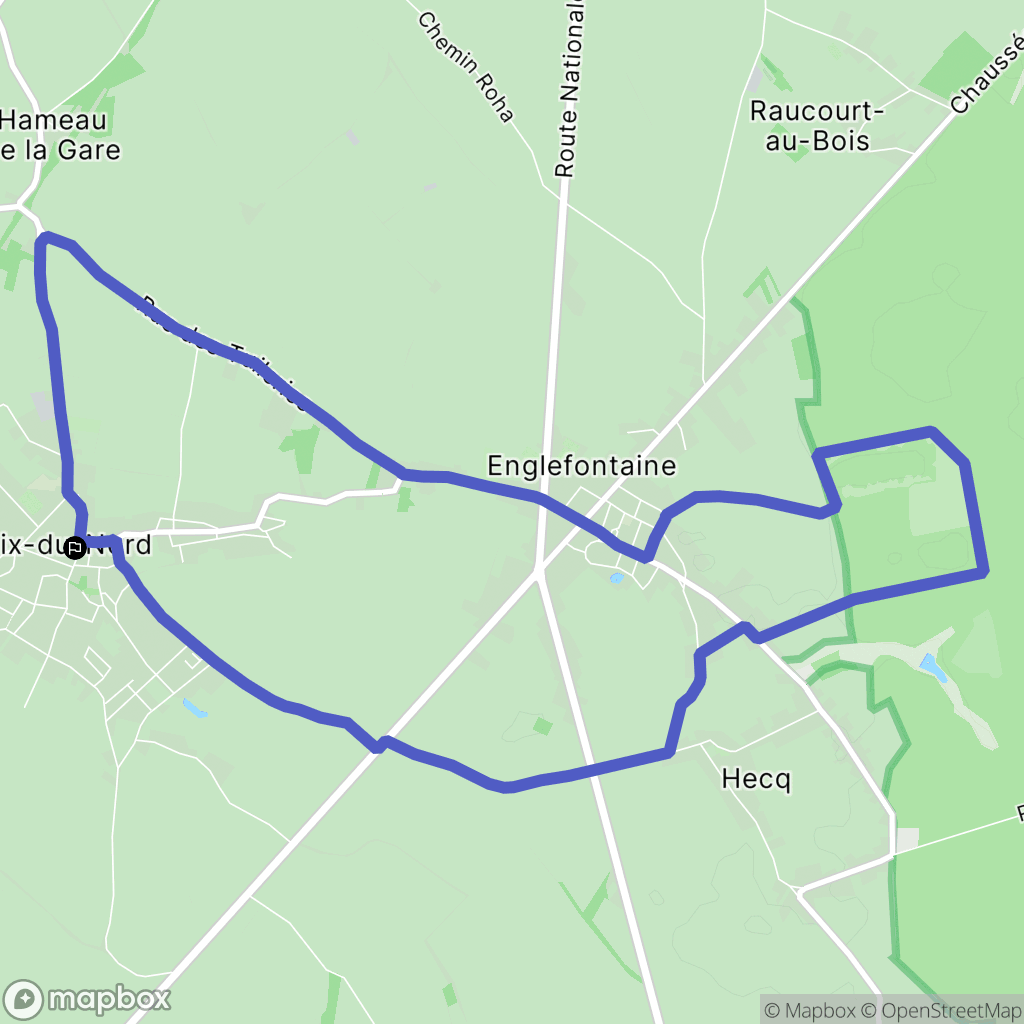 Poix-du-Nord : carte du parcours de randonnée - France