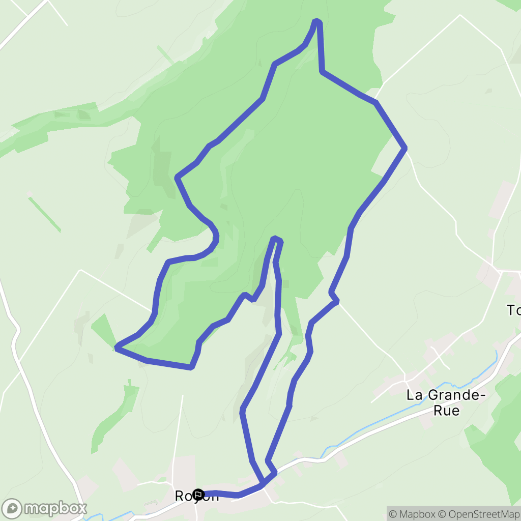 Royon : carte du parcours de randonnée - France