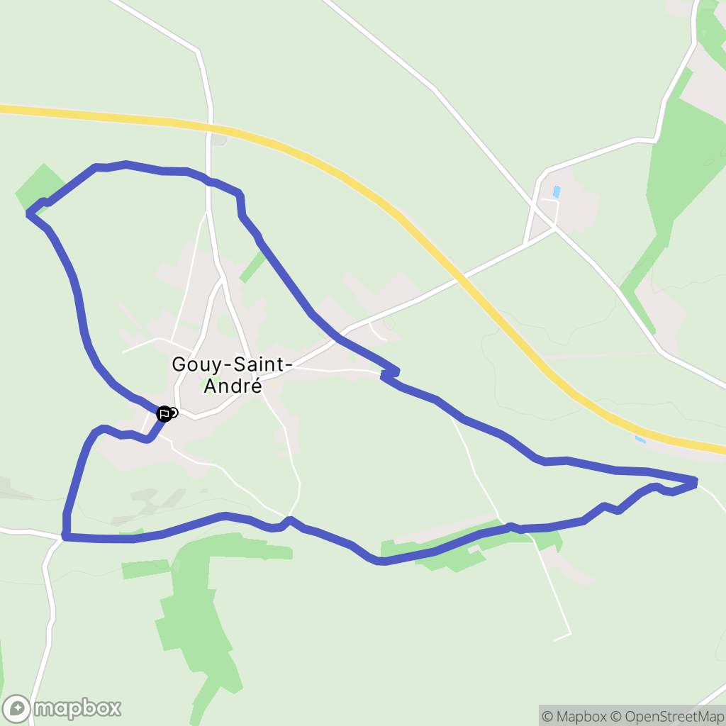 Gouy-Saint-André : carte du parcours de randonnée - France