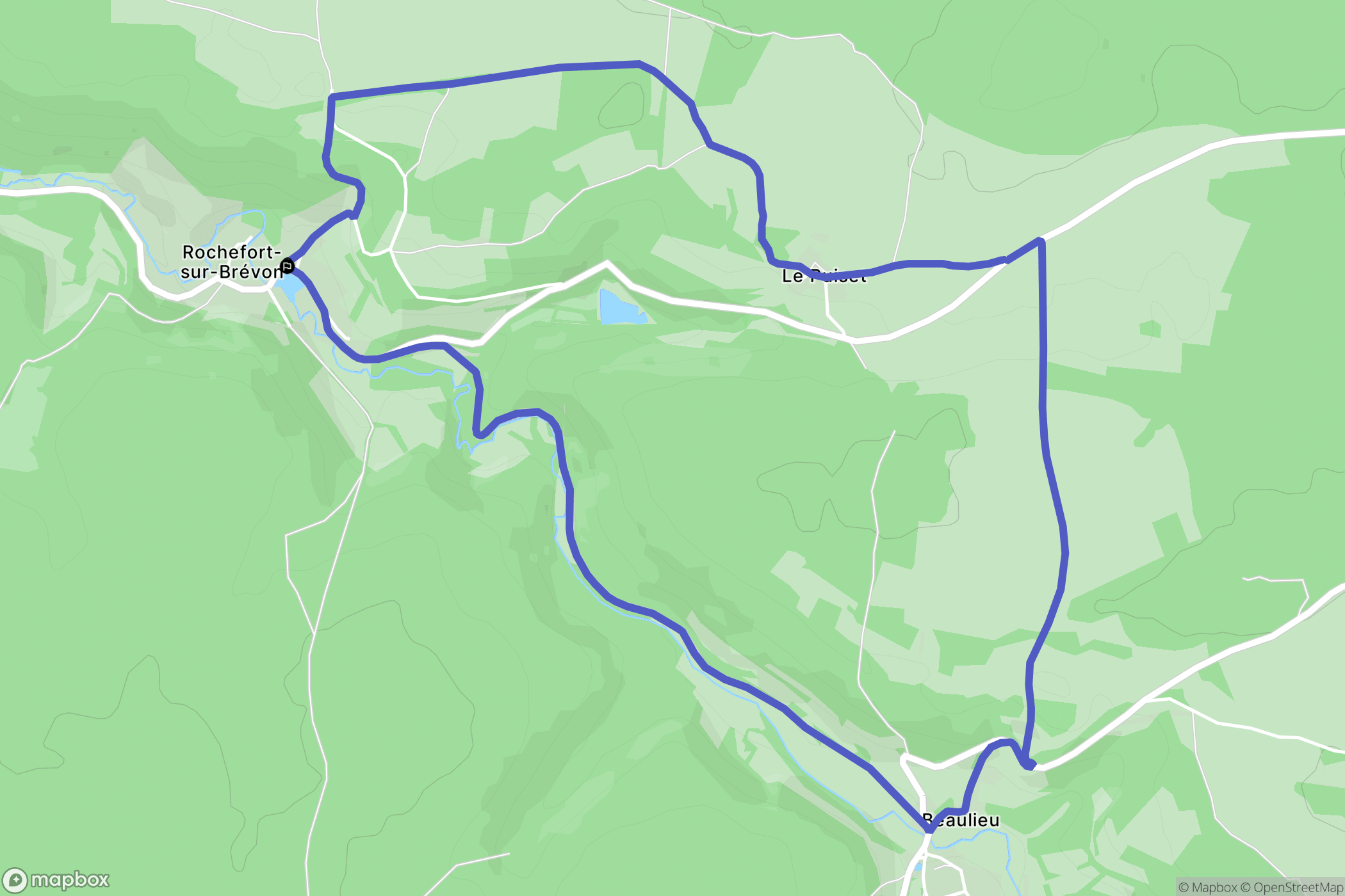 Rochefort-sur-Brévon: routekaart voor buitenactiviteiten - France