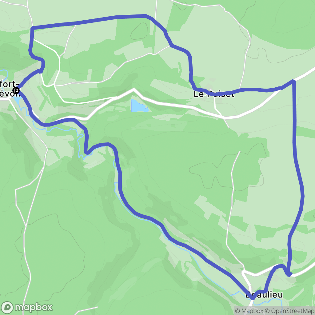 Rochefort-sur-Brévon: routekaart voor buitenactiviteiten - France