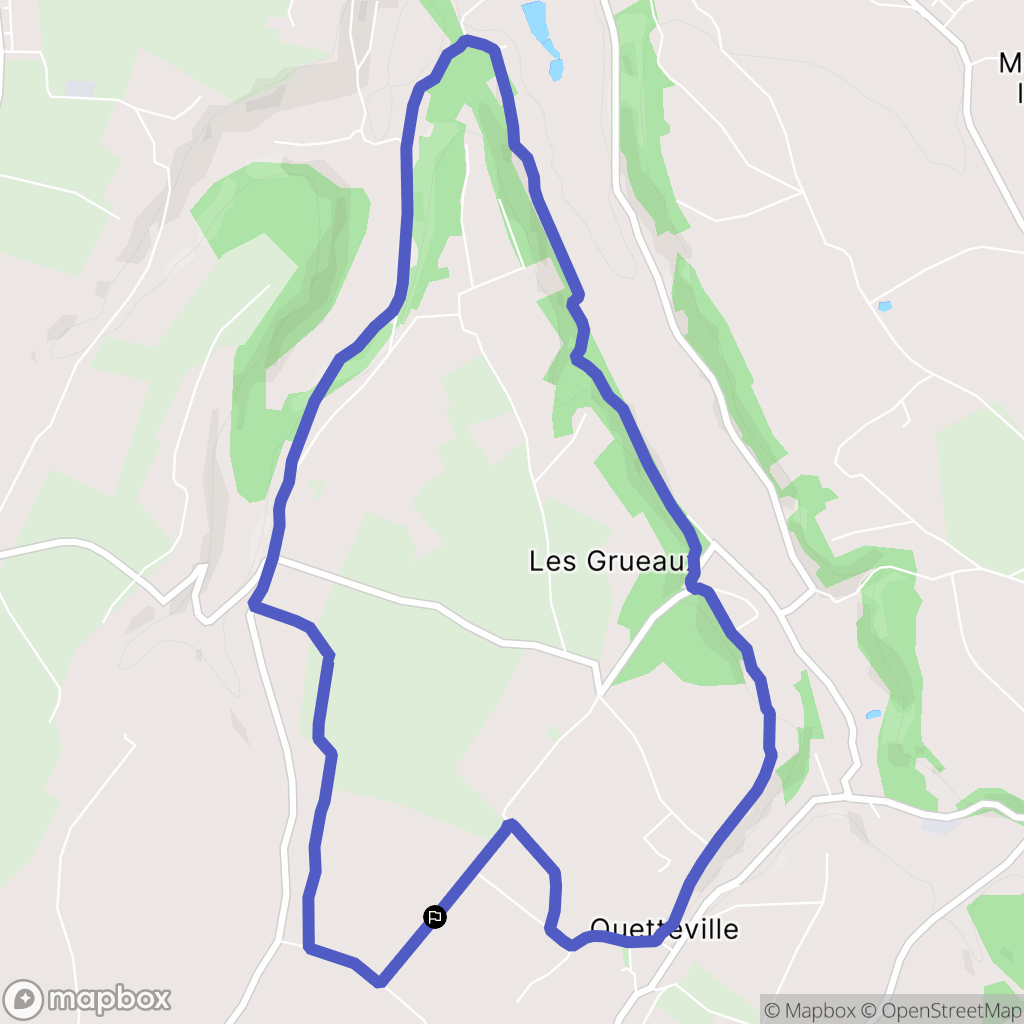 Quetteville : carte du parcours de randonnée - France