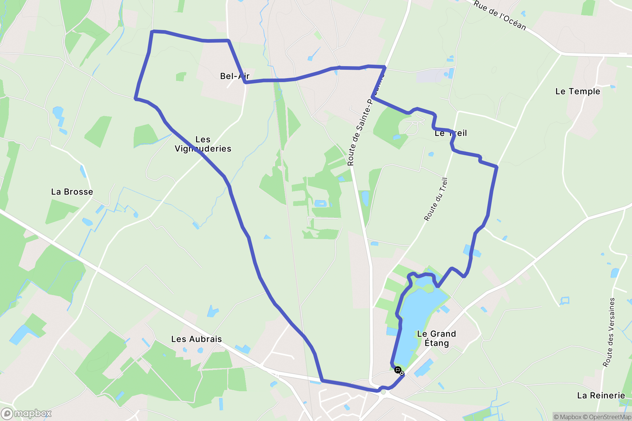 Machecoul-Saint-Même : carte du parcours de randonnée - France