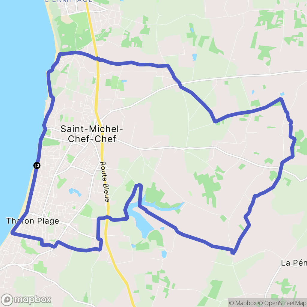 Saint-Michel-Chef-Chef : carte du parcours de randonnée - France