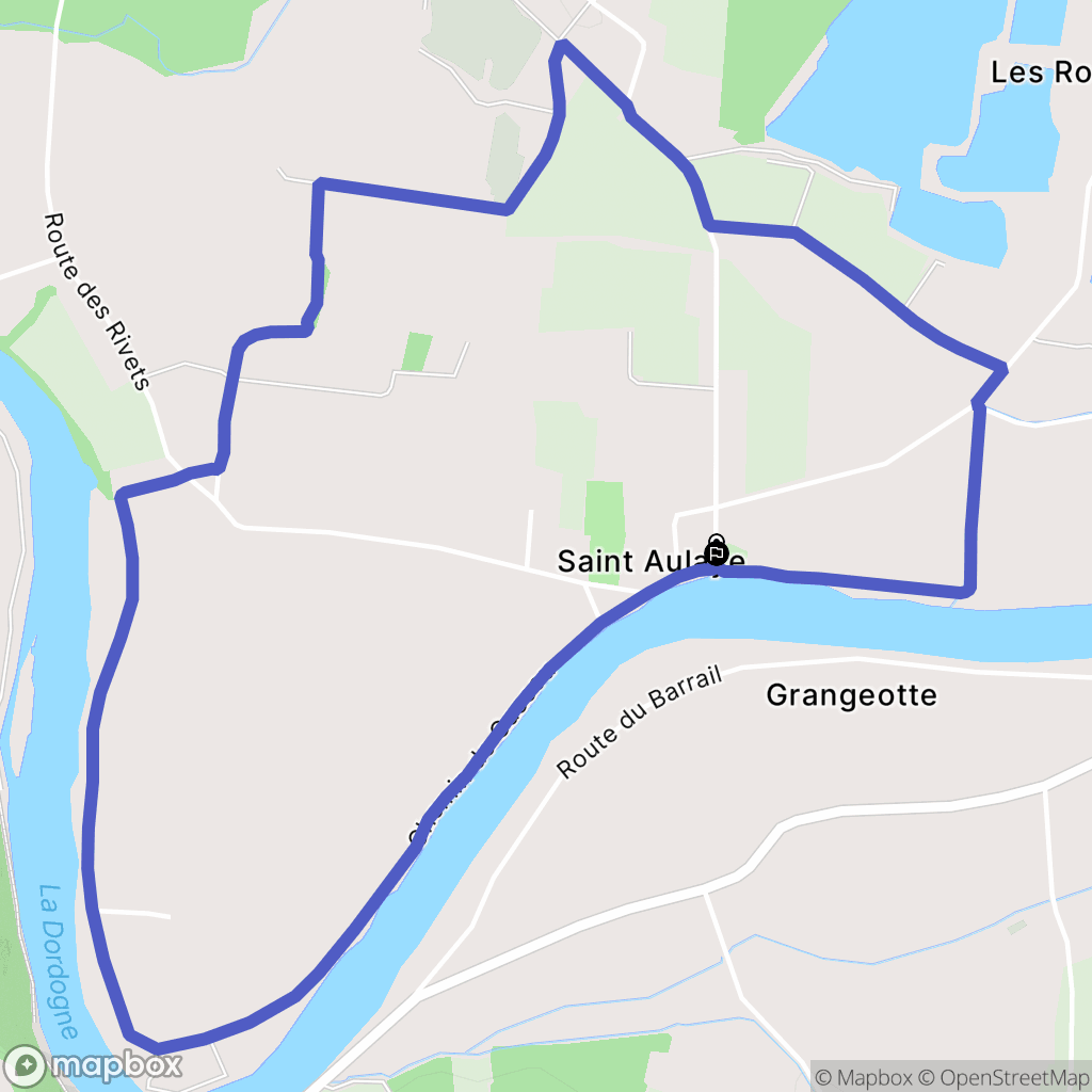 Saint-Antoine-de-Breuilh : carte du parcours de randonnée - France