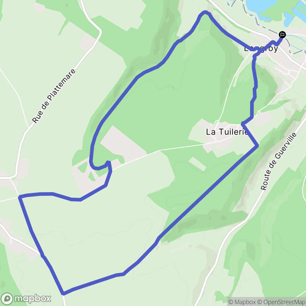 Longroy : carte du parcours de randonnée - France