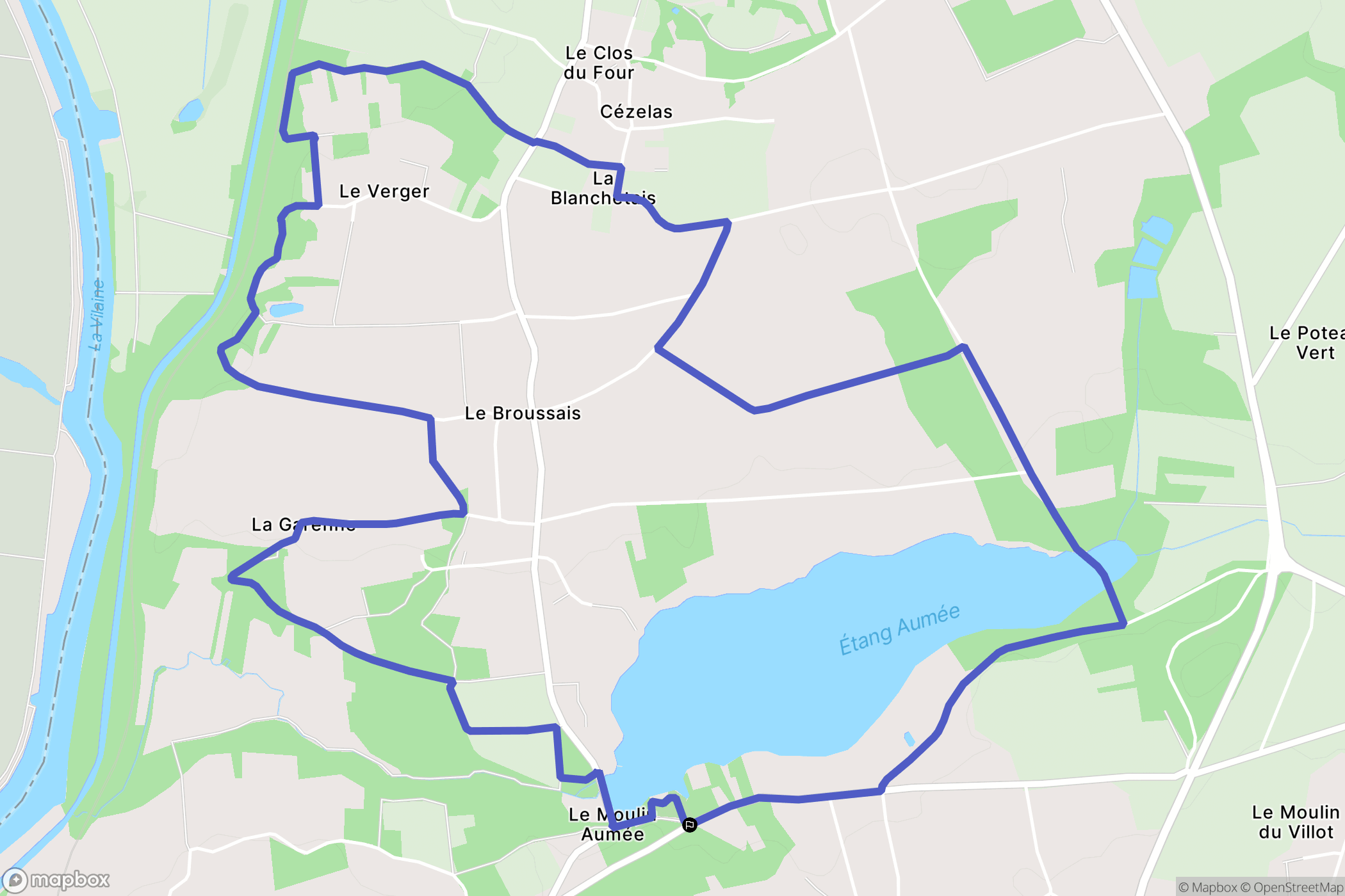 Fégréac : carte du parcours de randonnée - France