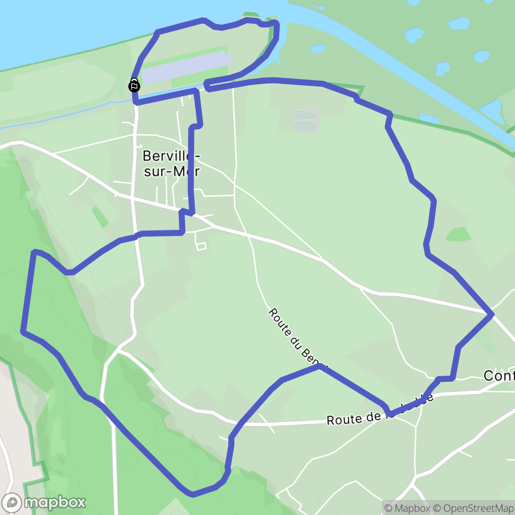 Berville-sur-Mer : carte du parcours de randonnée - France