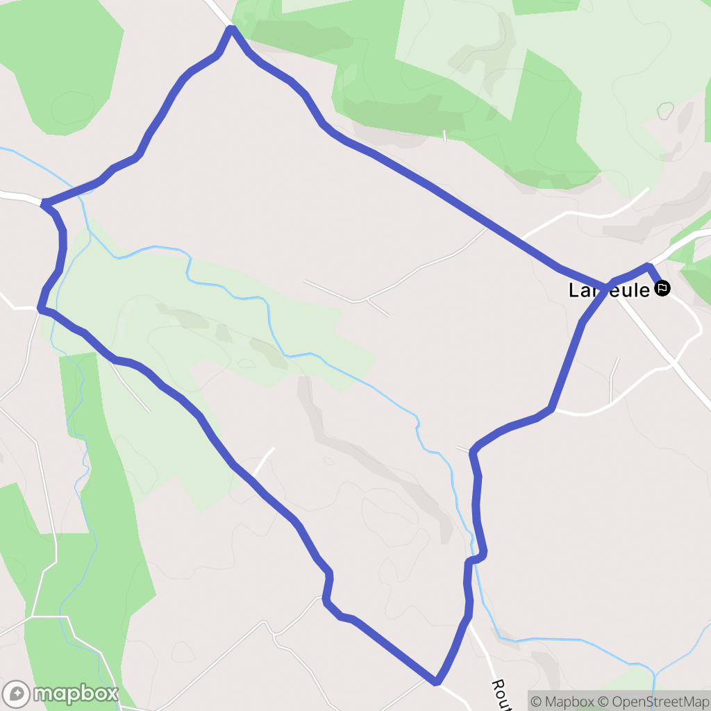 Larreule : carte du parcours de randonnée - France
