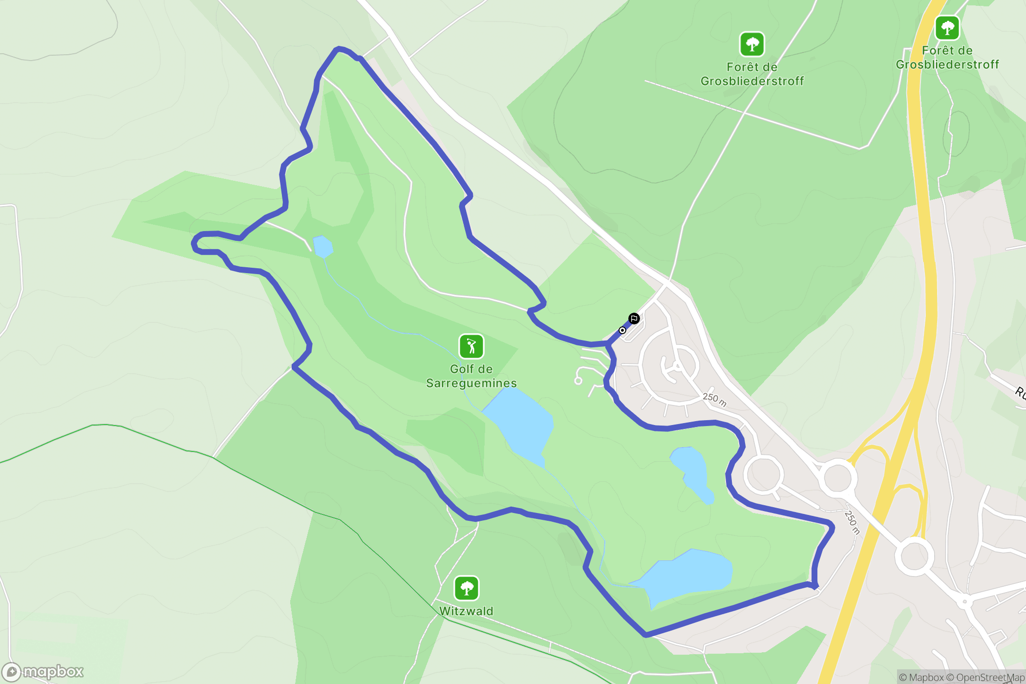 Sarreguemines : carte du parcours de randonnée - France