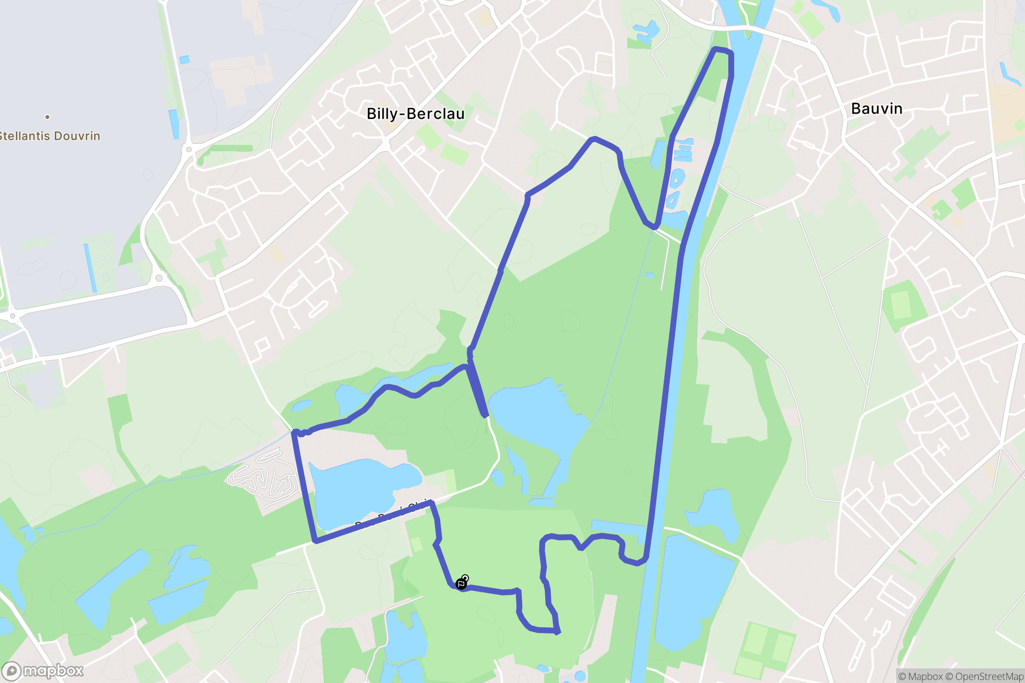 Wingles : carte du parcours de randonnée - France