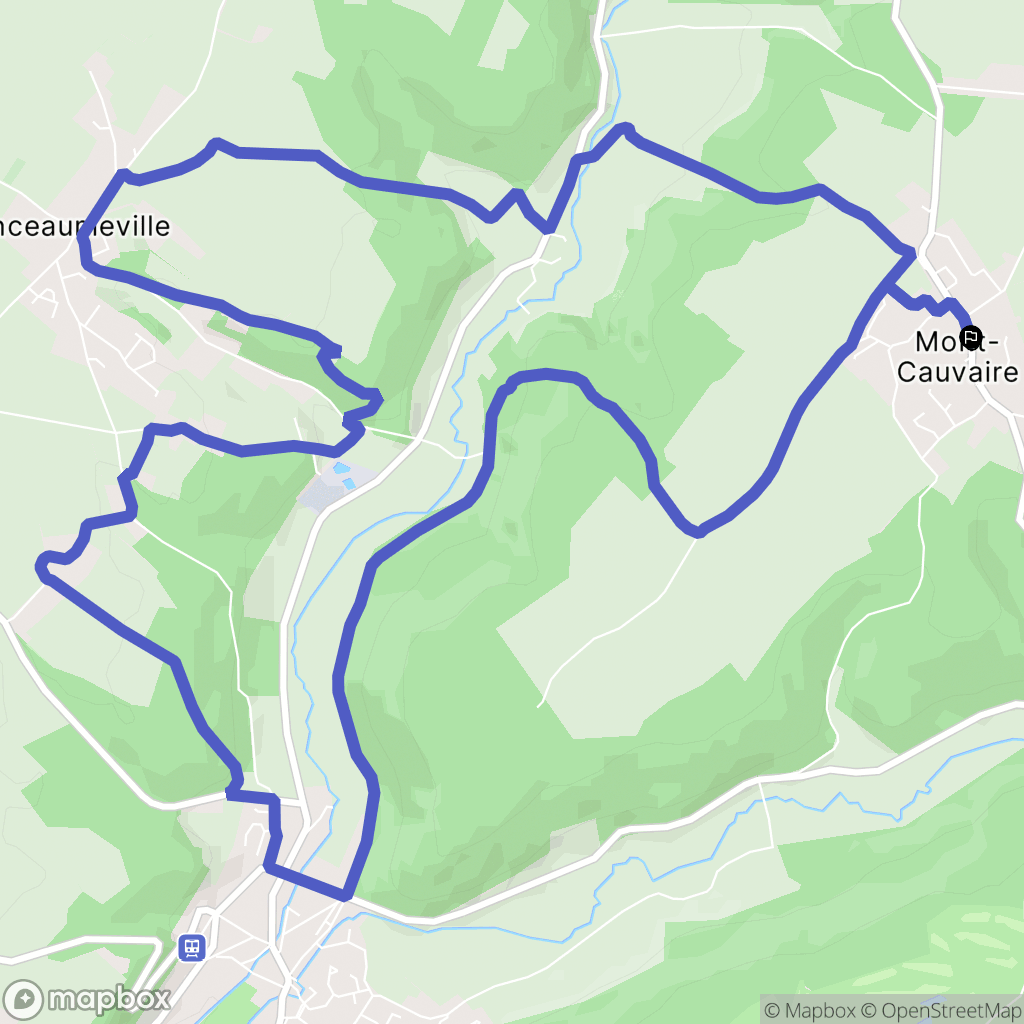 Mont-Cauvaire : carte du parcours de randonnée - France