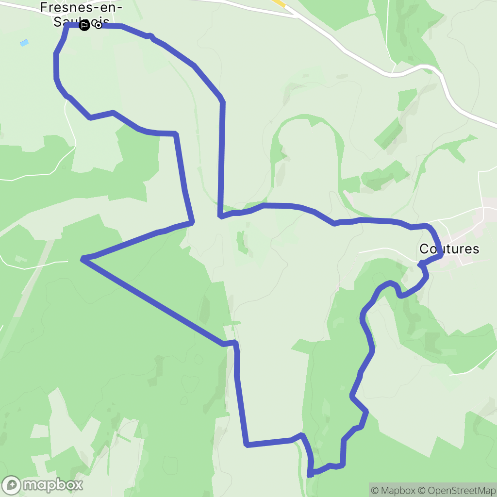 Fresnes-en-Saulnois : carte du parcours de randonnée - France