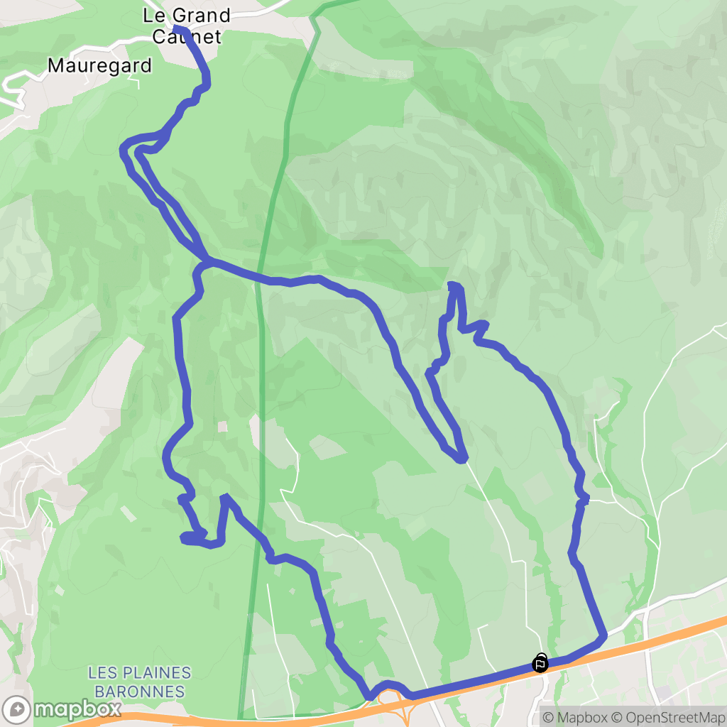 La Cadière-d'Azur : carte du parcours de randonnée - France