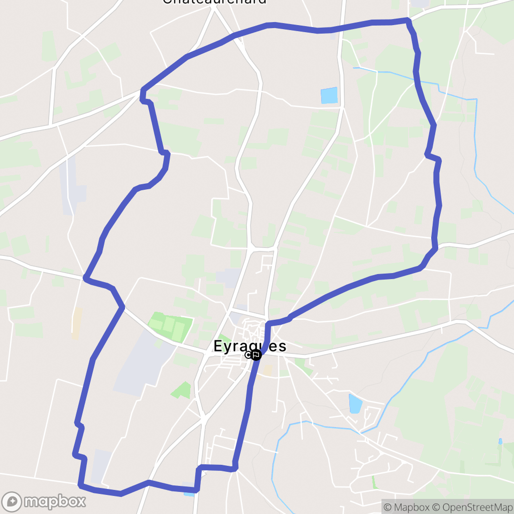 Eyragues : carte du parcours de randonnée - France